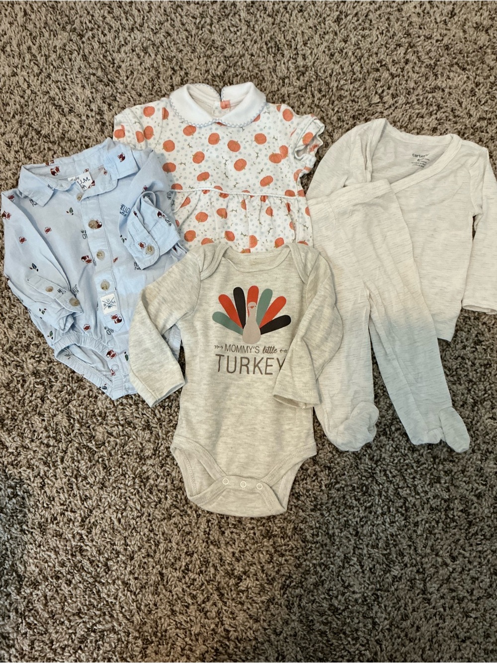 Baby boy 6 months fall themed bundle